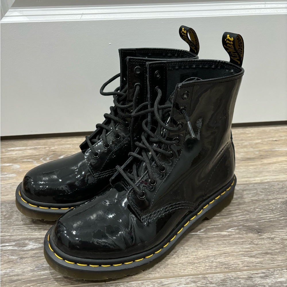Doc Martens Originals 1460 Black Leather Boots Size 9